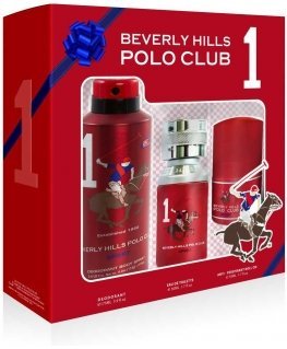 BEVERLY HILLS Polo Club Sport No. 1 gift set eau de toilette 50 ml + deodorant spray 175 ml + antiperspirant roll-on 50 ml50 ml