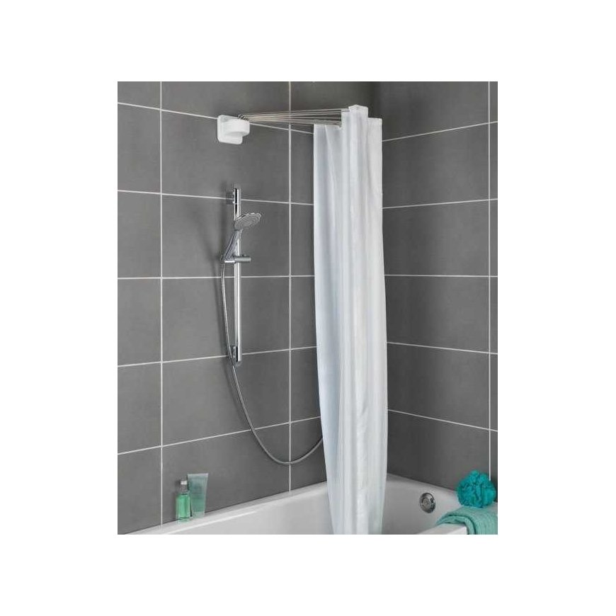 12-vartinen suihkuverhotanko, ruostumaton teräs, WENKO – 3