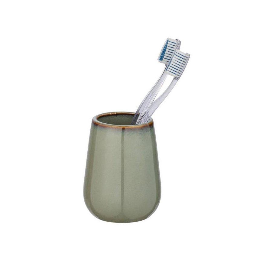 WENKO SIRMIONE toothbrush holder, ceramic, green