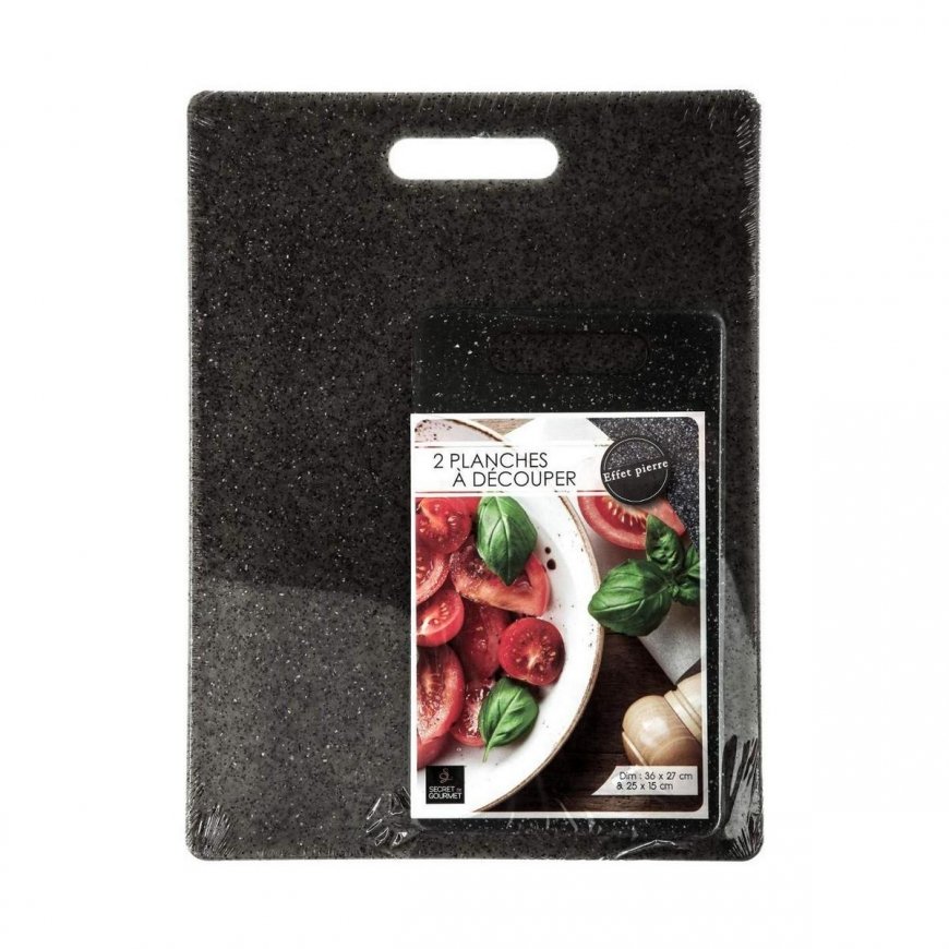 5five Simply Smart Cutting Board Set, Polypropylene, 2 pcs, Black – 3