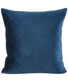 Eurofirany RIA5 Velvet tyynyliina, tikattu perinteisellä tavalla, aaltoileva kuvio, 45X45 cm, väri: sininen