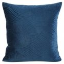 Eurofirany RIA5 Velvet pillowcase, quilted in a traditional way, with a wavy pattern, 45X45 cm, color: blue Eurofirany RIA5 Velvet pillowcase, quilted in a traditional way, with a wavy pattern, 45X45 cm, color: blue