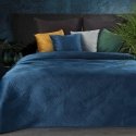 Eurofirany RIA5 Velvet pillowcase, quilted in a traditional way, with a wavy pattern, 45X45 cm, color: blue Eurofirany RIA5 Velvet pillowcase, quilted in a traditional way, with a wavy pattern, 45X45 cm, color: blue