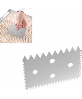Hendi Pastry scraper, serrated, 102x69mm, stainless steel