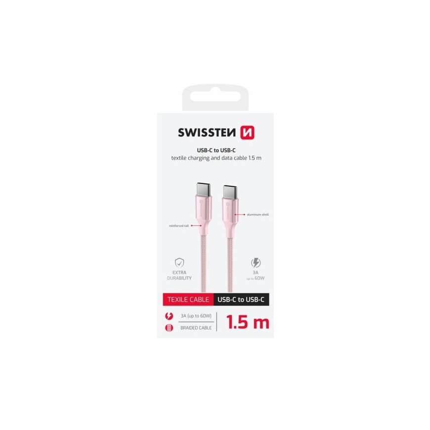 Swissten Textile II USB-C - USB-C