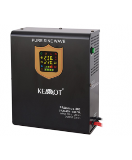 Wall-mounted emergency power supply KEMOT PROsinus-800 converter with pure sine wave and charging function 12V 230V 800VA/500W