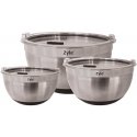 Bowl set Zyle ZY193MMB, stainless steel, with lids, 3 pcs. Bowl set Zyle ZY193MMB, stainless steel, with lids, 3 pcs.