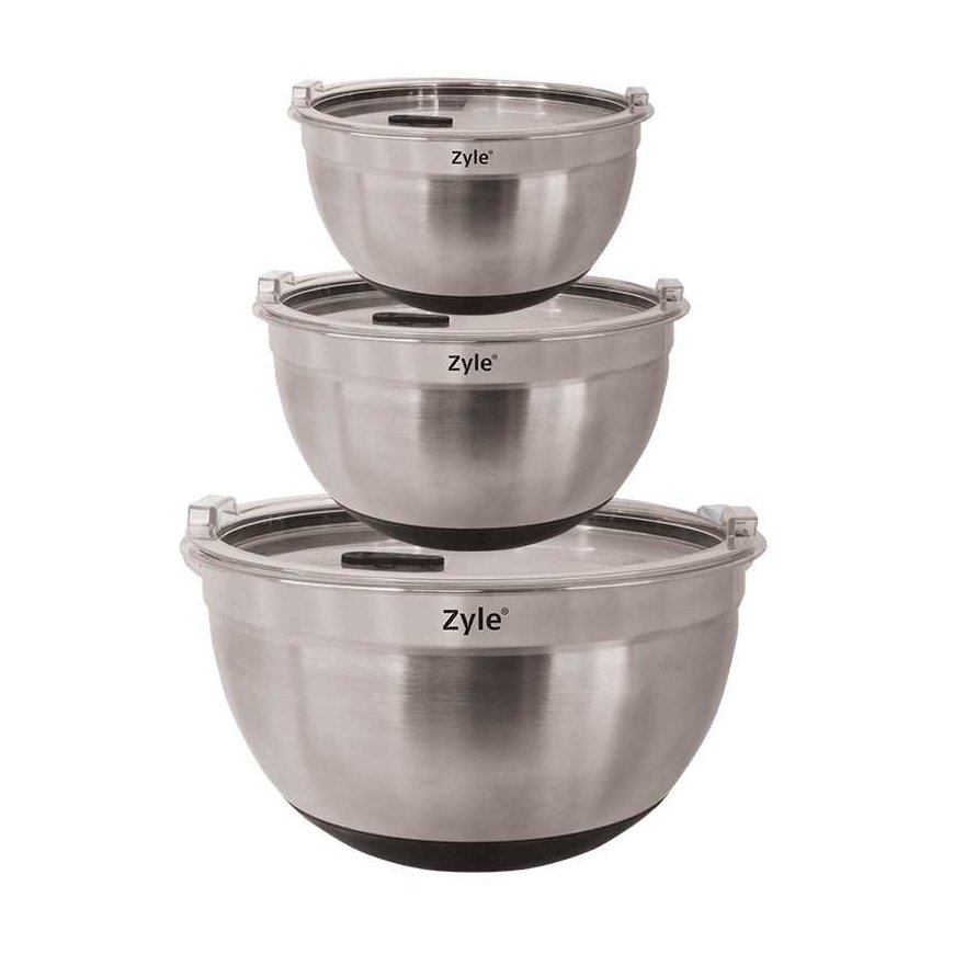 Kulhosarja Zyle ZY193MMB, ruostumaton teräs, kannet, 3 kpl. – 2