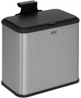 Steel ECO bio waste bin with stainless steel body, 5 l
