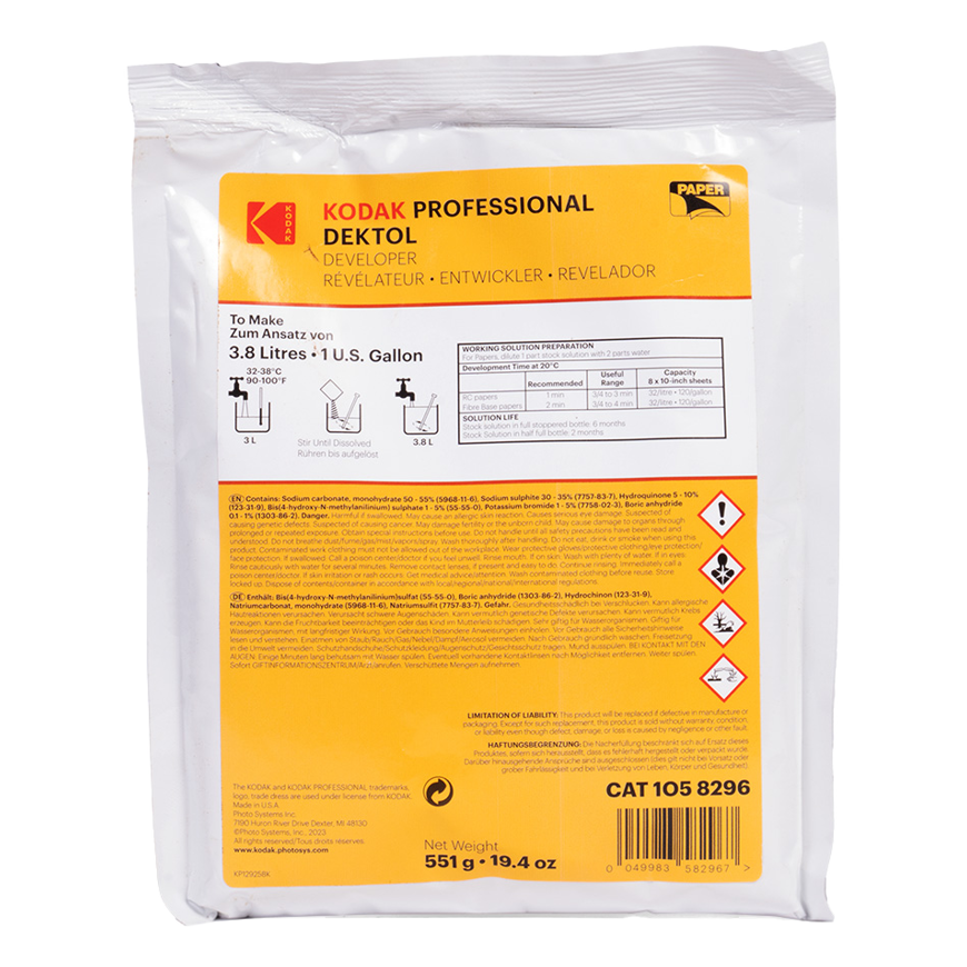 Kodak Professional Dektol Paper Developer Powder