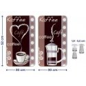Maximex PIECES Glass protective plates COFFEE NUMBER, 2 pcs Maximex PIECES Glass protective plates COFFEE NUMBER, 2 pcs