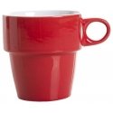 Dekoracja Domu setti 6 värillistä cappuccino-kuppia + metalliteline