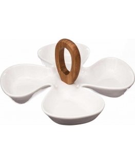 Art-Pol Divided Snack Plate Flower