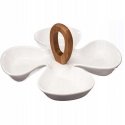 Art-Pol Divided Snack Plate Flower