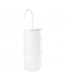 Radiator humidifier, ceramic, white flowers, WENKO