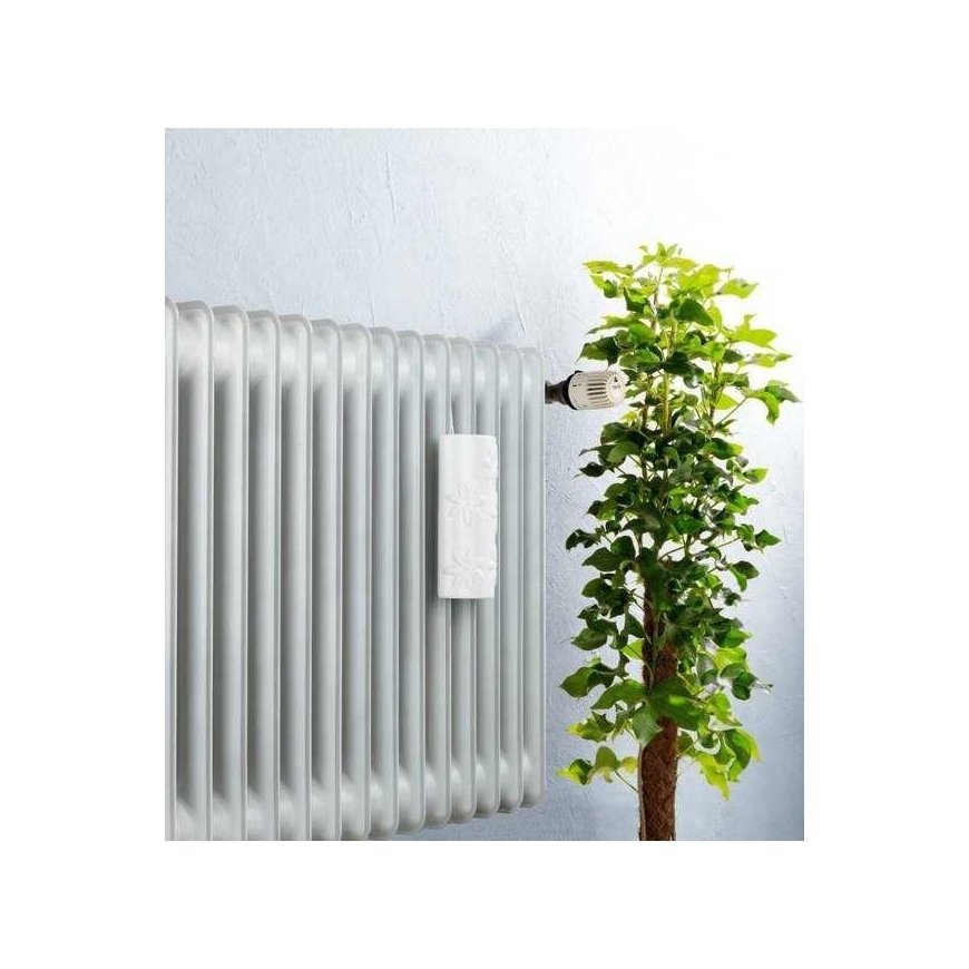 Oro drėkintuvas radiatoriui, keraminis, baltos gėlės, WENKO – 3