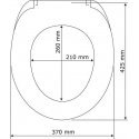 Cersanit Bamboo toilet seat, brown, plywood, WENKO