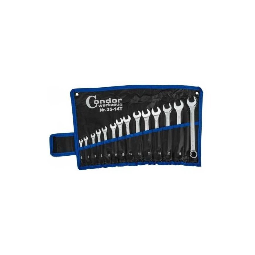 Combination wrench set Condor Werkzeug C0035-14T 6-19 mm 14 pcs.