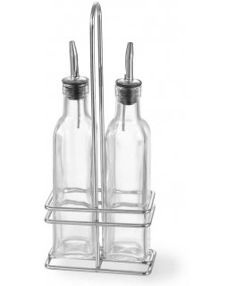 Table set for oil and vinegar, glass bottles, 2 x 237 ml, Hendi