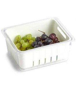 Zeller refrigerator box, plastic, white, 22.5x17.5x10 cm