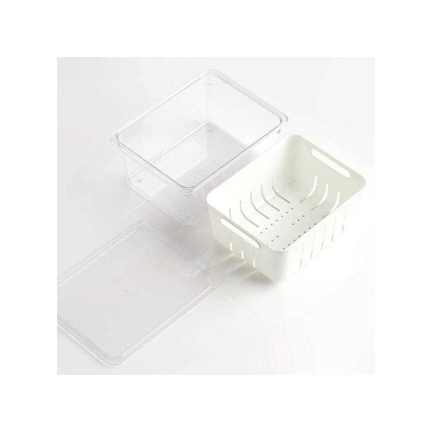 Zeller refrigerator box, plastic, white, 22.5x17.5x10 cm – 2