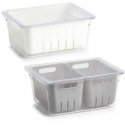 Zeller refrigerator box, plastic, white, 22.5x17.5x10 cm