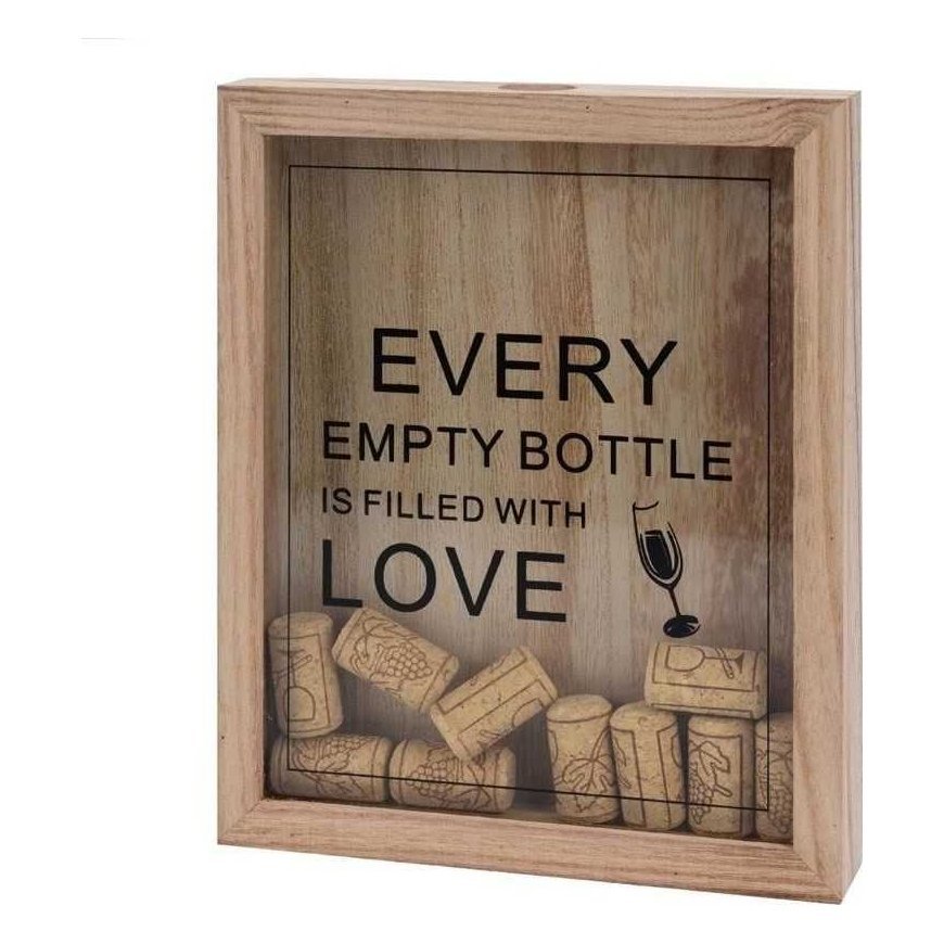 D2 Design Beer cap box, 20 x 25.5 cm, wooden