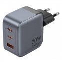 GaN Vention USB-C+C+A 70W Charger (Gray) GaN Vention USB-C+C+A 70W Charger (Gray)