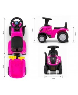 Milly Mally Ride Vehicle New Holland T7 Pink Tractor