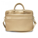 Guess Bag GUCB15PUSASLG 16quot Gold/Gold Saffiano Script Guess Bag GUCB15PUSASLG 16quot Gold/Gold Saffiano Script