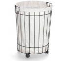 Zeller Metal laundry basket on wheels, Ø 44 x 55 cm Zeller Metal laundry basket on wheels, Ø 44 x 55 cm