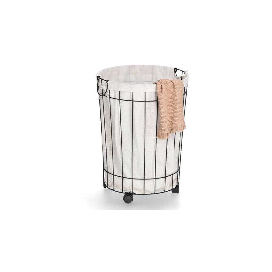 Zeller Metal laundry basket on wheels, Ø 44 x 55 cm – 2