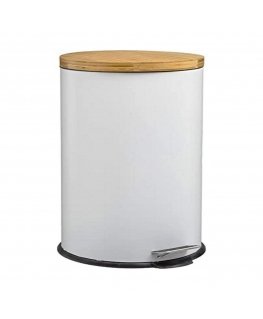 Trash can 5five Simply Smart Baltik White 30 L Metal