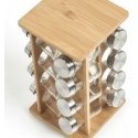 Rotary Rotating spice rack + 16 jars, 30 cm, bamboo, ZELLER Rotary Rotating spice rack + 16 jars, 30 cm, bamboo, ZELLER