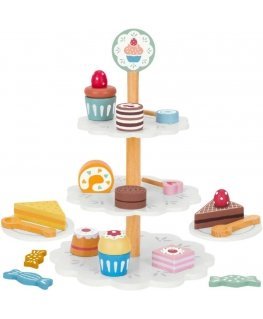 Tooky Toys TOOKY TOY Candy Plates Wooden Stand Cupcakes Cakes