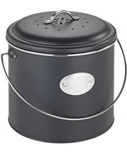 Kompostikori, 3 vaihdettavaa hajua neutraloivaa suodatinta, 6 l, Nero, WENKO