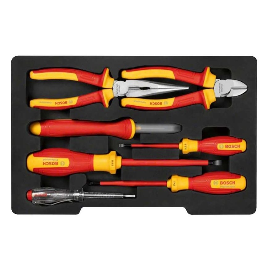 7 dalių replių, atsuktuvų ir peilio rinkinys BOSCH VDE – 2
