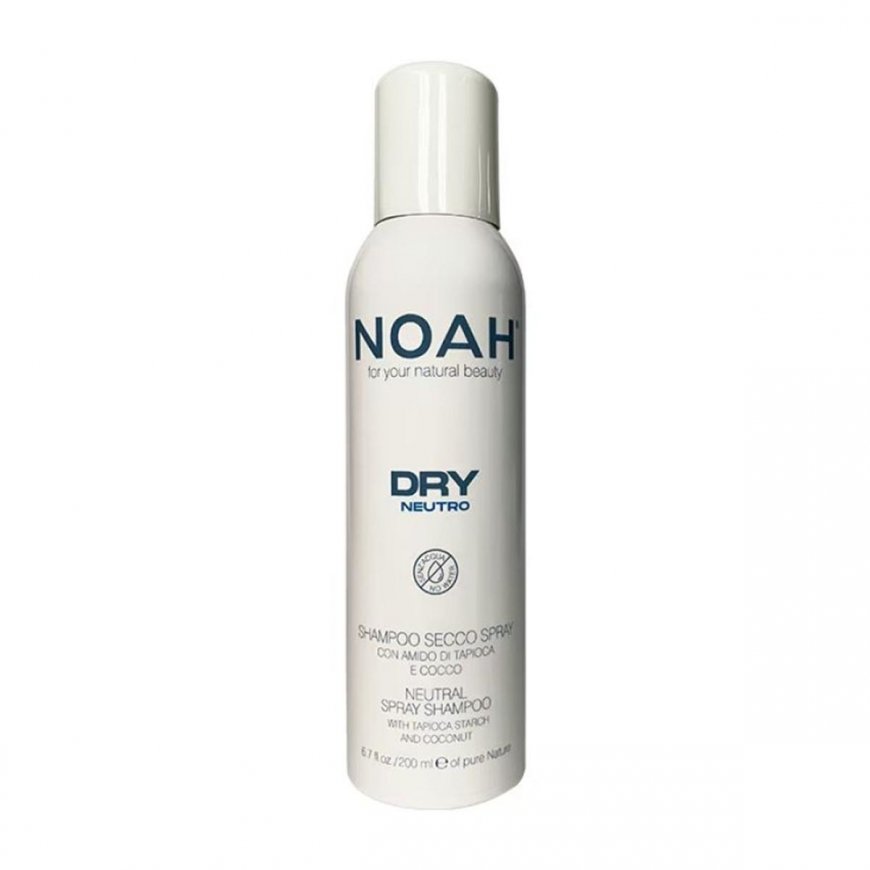 Noah Dry Neutro Spray Shampoo Kuivashampoo tapiokatärkkelyksellä, 200 ml