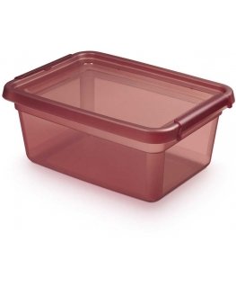 Lumarko container with lid and clips 28x38x16cm 12.5l