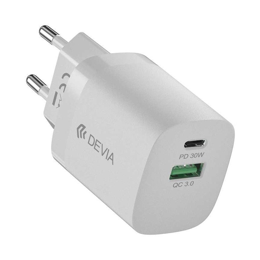 Devia wired charger Smart PD GaN 30W 1x USB-C 1xUSB white – 4