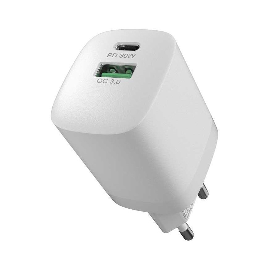 Devia wired charger Smart PD GaN 30W 1x USB-C 1xUSB white – 5