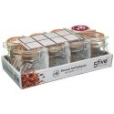 PIECES Stiklinis indas su dangteliu ir spaustuku, 150 ml, 8 vnt PIECES Stiklinis indas su dangteliu ir spaustuku, 150 ml, 8 vnt