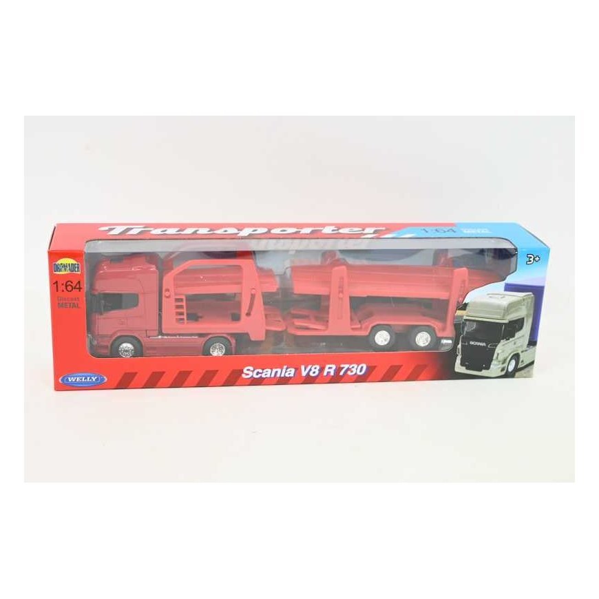 WELLY 1:64 kuorma-auto Scania R730 trans 68023 80237 – 2
