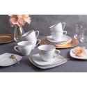 MARIAPAULA MODERNA COFFEE SET WITH GOLD LINE 6/18 White MARIAPAULA MODERNA COFFEE SET WITH GOLD LINE 6/18 White