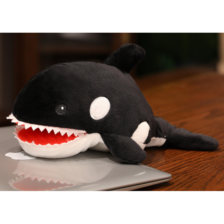 Lean Toys Plush toy Orca Ocean Puppet 30 cm