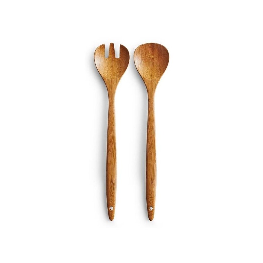 Bamboo Salad set, two bamboo spoons, Zeller