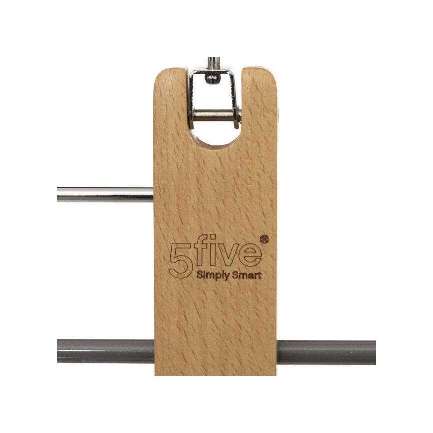 5five Simply Smart Wooden Trouser Hanger, 5 pairs – 4