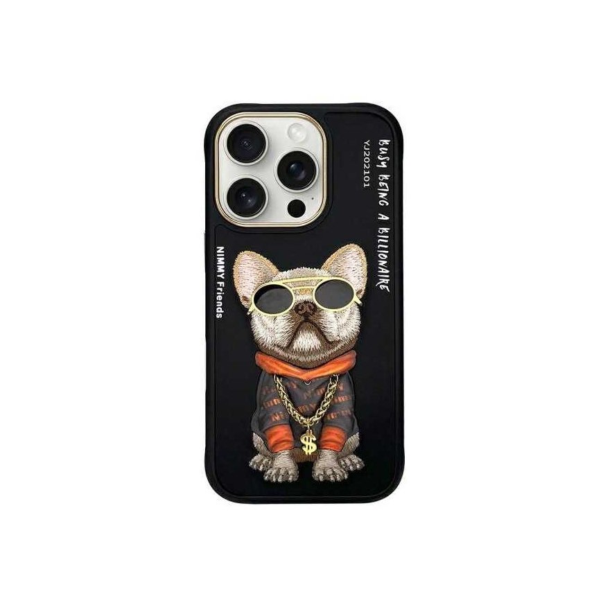 Nimmy Apple iPhone 16 Pro Max 6.9" dėklas telefonui juodos spalvos Glasses Cool Dog