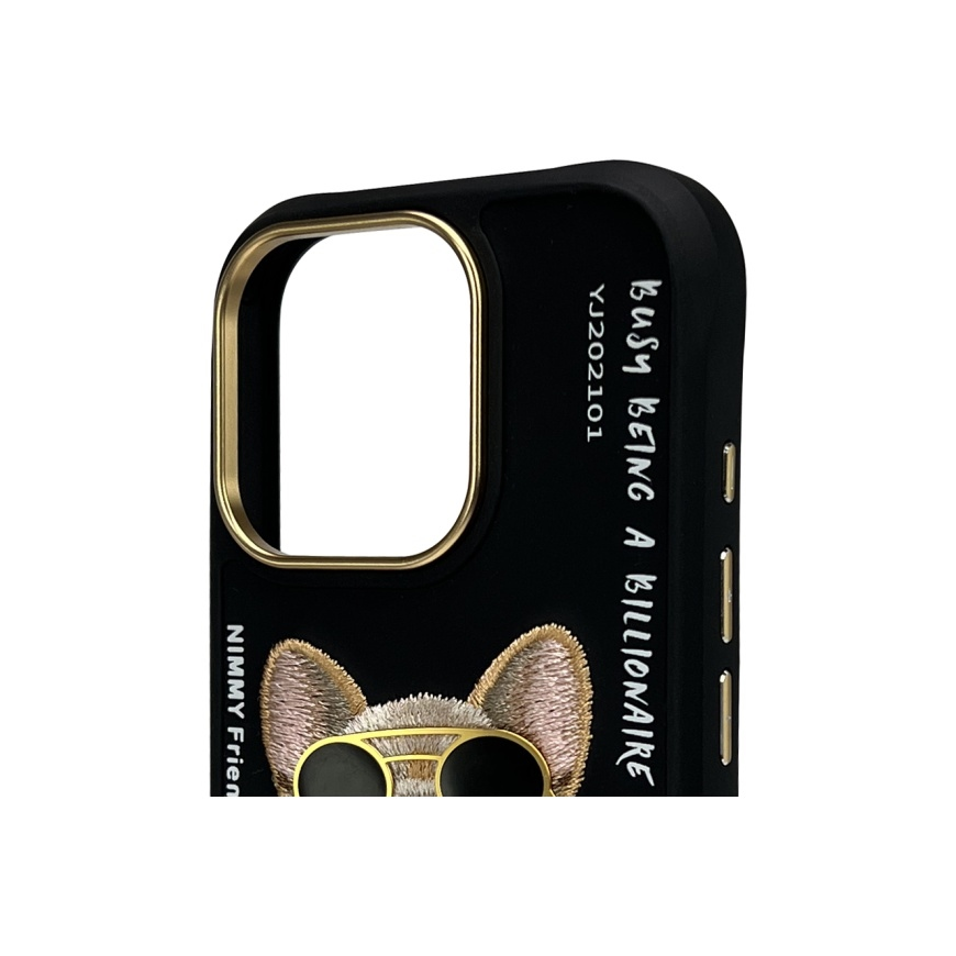 Nimmy Apple iPhone 16 Pro Max 6,9" puhelinkuori musta Glasses Cool Dog – 4