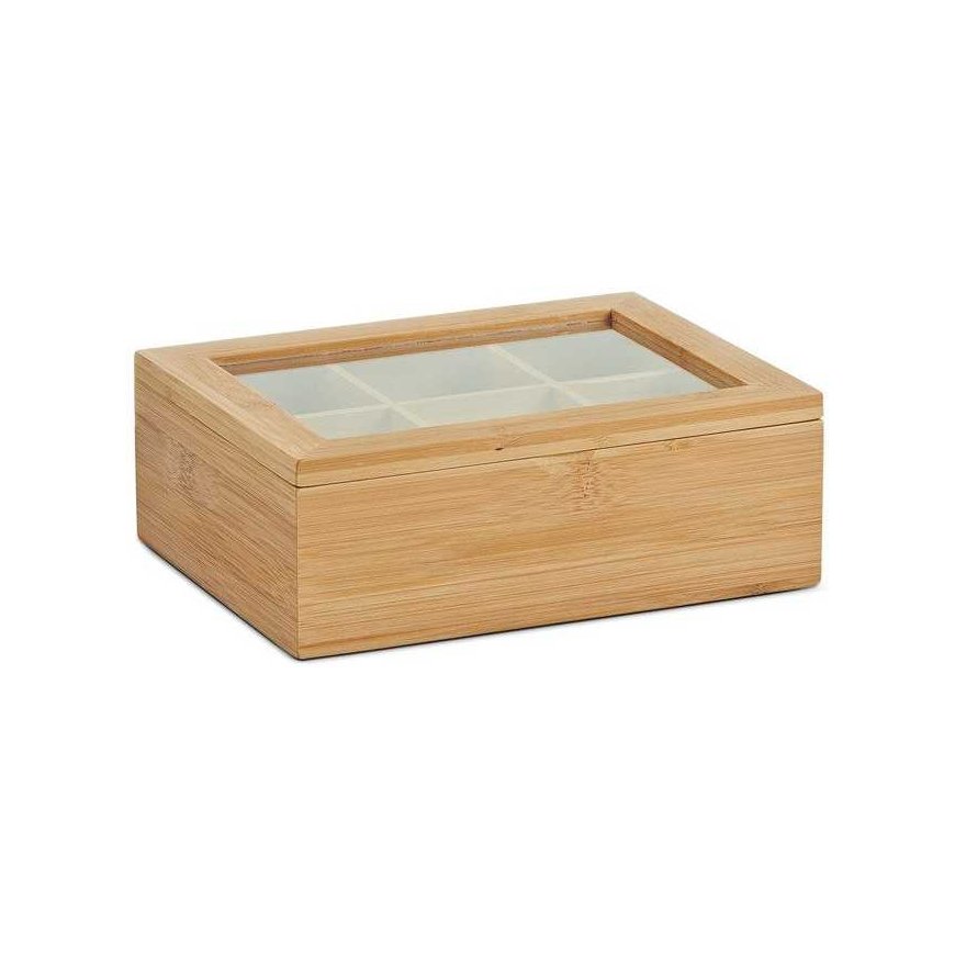 Bamboo Bamboo tea box in bags - 6 compartments, ZELLER – 3